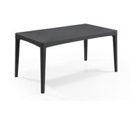 Allibert by Keter Table de jardin Girona rectangulaire en résine gris graphite 6 personnes