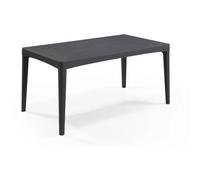 Allibert by Keter Table de jardin Girona rectangulaire en résine gris graphite 6 personnes