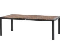 Table de jardin rectangulaire PARADIZE Effet Noyer Graphite 10 places - Aluminium, Acacia certifié FSC® Hespéride