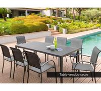 Table De Jardin Rectangulaire Piazza Aluminium 8 Places Graphite - Hespéride Multicolore