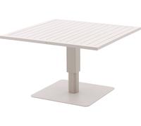 Table de jardin relevable carrée SALIMIA Avoine 110 x 69 cm - Aluminium traité époxy Hespéride