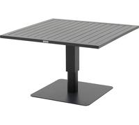 Table de jardin relevable carrée SALIMIA Graphite 110 x 69 cm - Aluminium traité époxy Hespéride