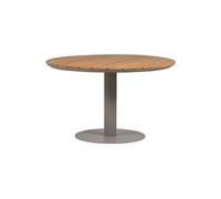 Table de jardin ronde Ø122 cm bois et aluminium naturel Vela