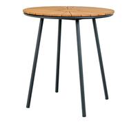 Table de jardin ronde 70x70x74 cm en teck et métal - CLEVY