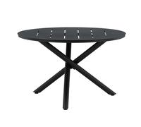 Table de Jardin Ronde "Alma" 120cm Noir