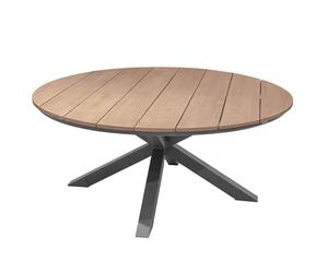 Table de jardin ronde alu acacia oriengo graphite - 8 places - hespéride