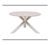 Table de jardin ronde alu verre oryon 6 places argile - hespéride