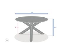 Table De Jardin Ronde Alu/Verre Oryon Laurier - 6 Places - Hespéride Multicolore