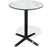 Table de Jardin Ronde "Bistro" 60cm Blanc Blanc
