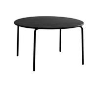 Table de jardin ronde D.110 cm en métal - Noir - MIRMANDE de MYLIA