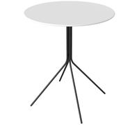 Outsunny Table de Jardin Ronde Ø 60 cm, Table de terrasse Cadre en Acier, pour intérieur et extérieur, pour Balcon, Porche, Gris foncé