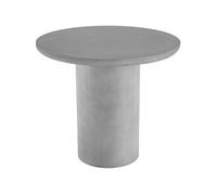 Table de jardin ronde design minimaliste gris béton