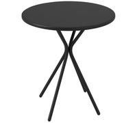 Table De Jardin Ronde Dia. 60 Cm Piètement Antidérapant Design Acier Noir