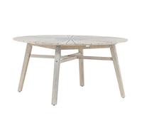 Table de Jardin Ronde en Acacia "Rives" 150cm Blanc