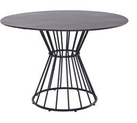 Table De Jardin Ronde En Acier Epoxy 110 Cm Holland Gris