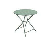 Proloisirs - Table de jardin ronde en aluminium 2 personnes Globe amande G