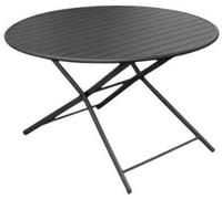Table De Jardin Ronde En Aluminium 4 Personnes Globe Jaune