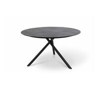 DCB Garden Table de jardin ronde en aluminium gris anthracite