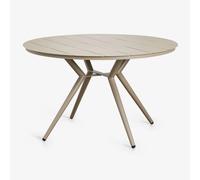 Table De Jardin Ronde En Aluminium Valerie Brun Moka Ø125 Cm Marron