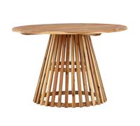 Table de Jardin Ronde en Bois "Lumpur" 120cm Naturel