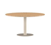 Table de Jardin Ronde en Teck "Croft" 120cm Beige