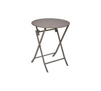 Hespéride - Table de jardin ronde Greensboro Ø60 cm - Pliante acier époxy antirouille - Café 2 places