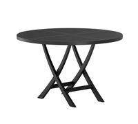 Table de Jardin Ronde "Kenya" 120cm Noir