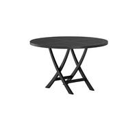 Table de Jardin Ronde "Kenya" 120cm Noir