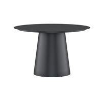 Table de Jardin Ronde "Lanzo" 120cm Noir