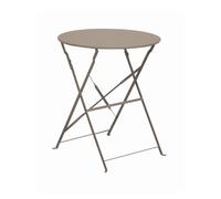 Table de jardin ronde pliante acier époxy - Cuba - Ø 60 cm - 2 personnes