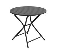Table de jardin ronde pliante aluminium - Globe - Ø 80 cm - 2 personnes