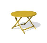 Table de jardin ronde pliante en aluminium