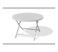 Table de jardin ronde pliante en aluminium