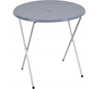 Table de jardin ronde pliante touriste grise 65 cm