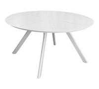 Table de jardin ronde Seven en aluminium - blanc 150 cm
