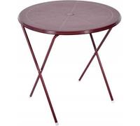 Table de jardin ronde touristique pliante marron 65 cm