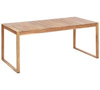 Table de Jardin Rustique en Bois d'Acacia Clair 180 x 90 cm Rectangulaire S