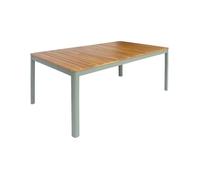 Table de jardin SENORA acacia kaki avec coins arrondis. 8 places. 160 x 90 x 75 cm