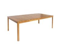 Table de jardin SENORA acacia naturel avec coins arrondis. 10 places. 200 x 100 x 75 cm