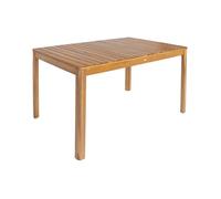 Table de jardin SENORA acacia naturel avec coins arrondis. 6 places. 120 x 80 x 75 cm