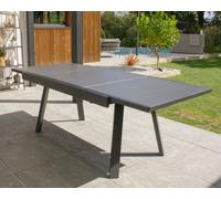 Table de jardin 12 places en aluminium - gris anthracite