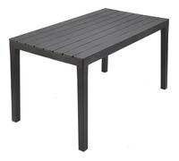 Table De Jardin 4 A 6 Personnes 140x80cm - Polypropylene Anthracite