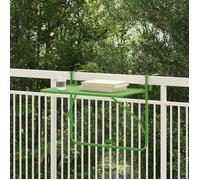 Table de jardin - Table de balcon pliable - Acier - 60x40 cm - Couleur verte