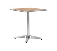 Vidaxl Table De Jardin Argenté 60x60x70 Cm Aluminium Et Wpc