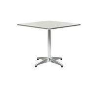 Vidaxl Table De Jardin Argenté 80x80x70 Cm Aluminium