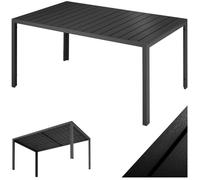 Table de jardin - TECTAKE - Table à manger d'extérieur BIANCA inoxydable en aluminium 150 x 90 x 74,5 cm - Noir