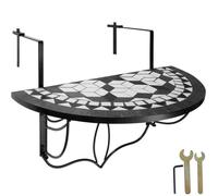 TecTake 402767 table de jardin Noir, Blanc