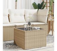 Table de Jardin Terrasse Cour Patio Gris Résine Tressée et Bois Acacia vidaXL