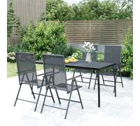 Table de Jardin Terrasse Patio Extérieur Anthracite Treillis d'Acier vidaXL