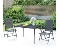 Table de Jardin Terrasse Patio Extérieur Anthracite Treillis d'Acier vidaXL
